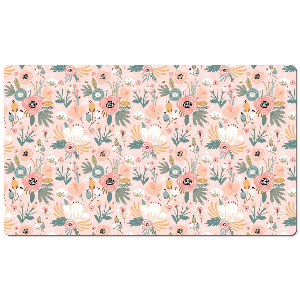 Desk Mat - Wild Florals (Pink & Green)